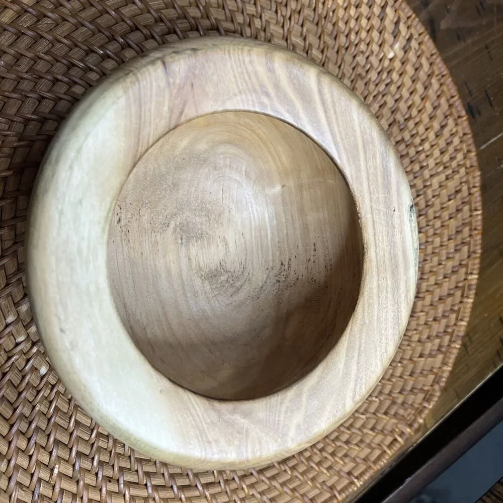Decorative Wood Bowl Great For Entry Table Or Kitchen, Farmhouse, Hand Turned